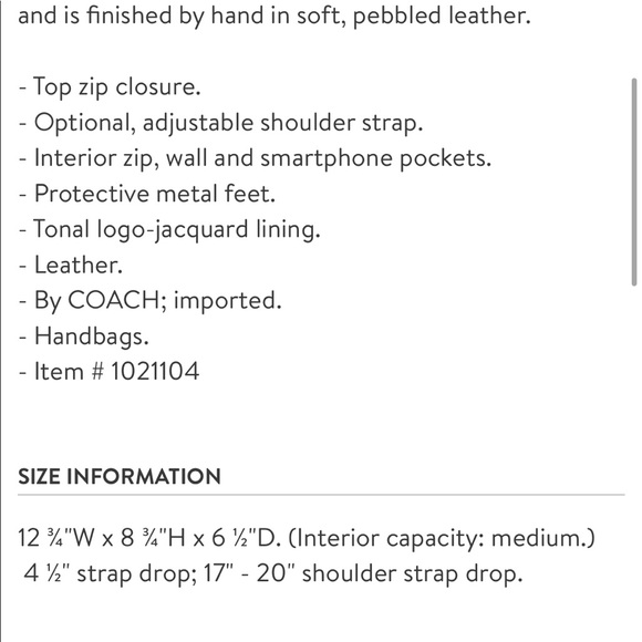 Coach ‘Swagger’ Pebble Leather Satchel - Picture 7 of 7